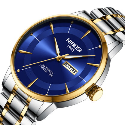 NIBOSI Revian Silver Blue/Gold