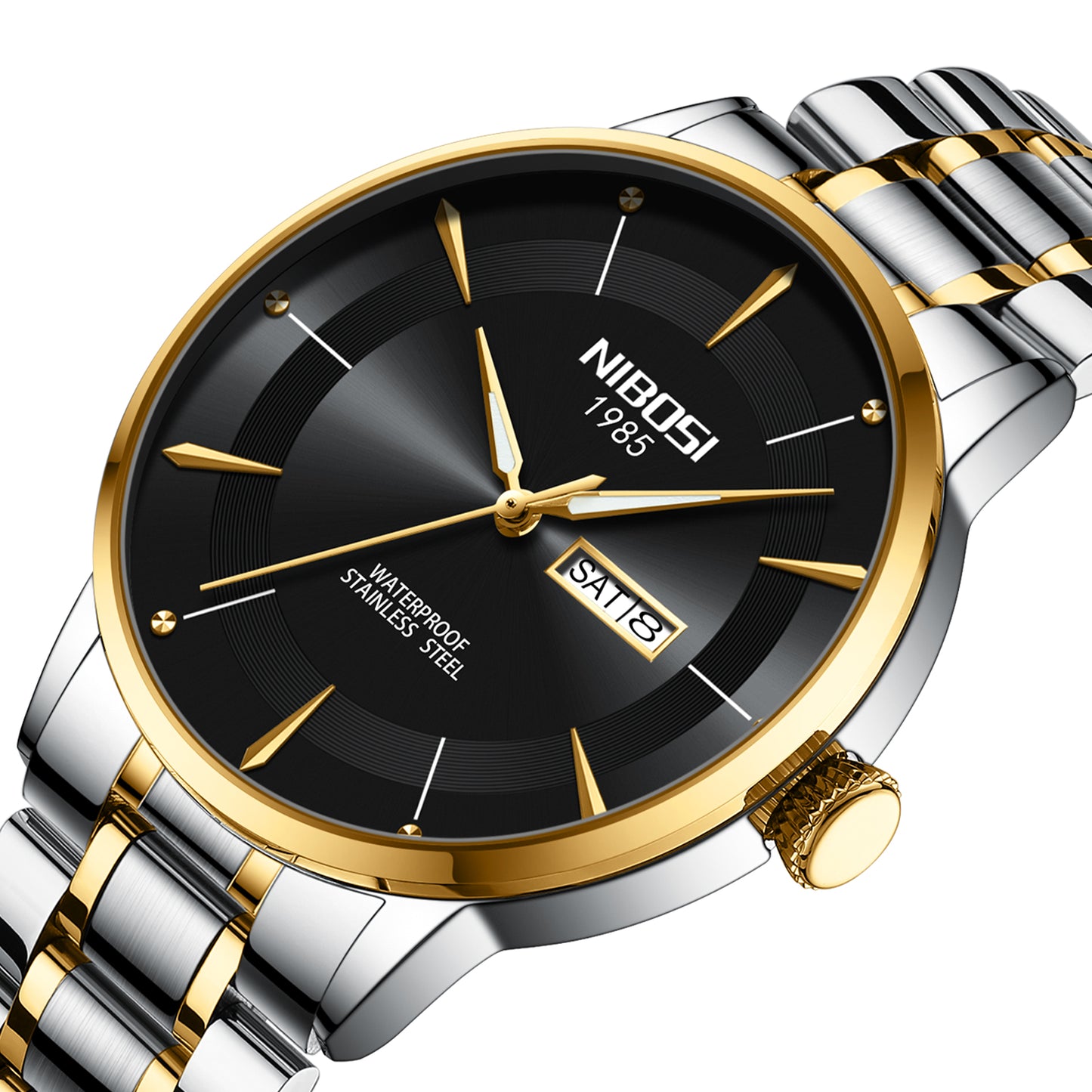 NIBOSI Revian Silver Black/Gold