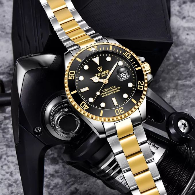 Tevise T801A Sport Automatic Silver Black/Gold