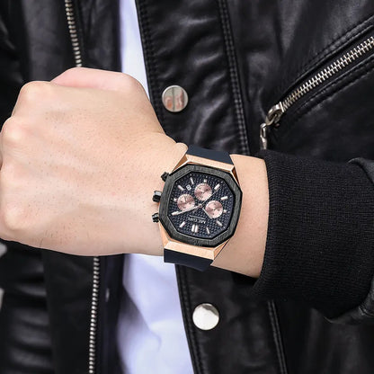 MEGIR Bexley Black Rose Gold