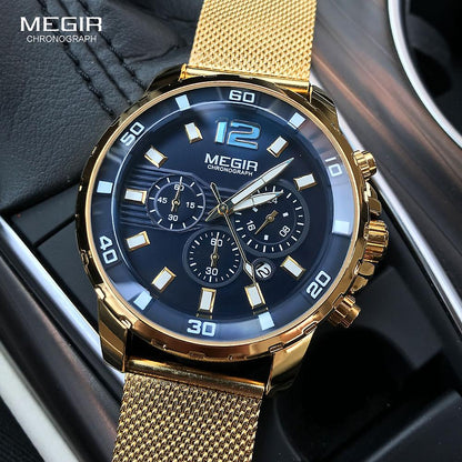 Megir Titan Gold Blue Mesh