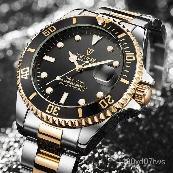 Tevise T801A Sport Automatic Silver Black/Gold