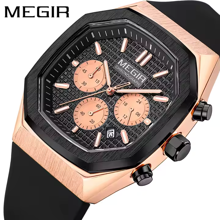 MEGIR Bexley Black Rose Gold