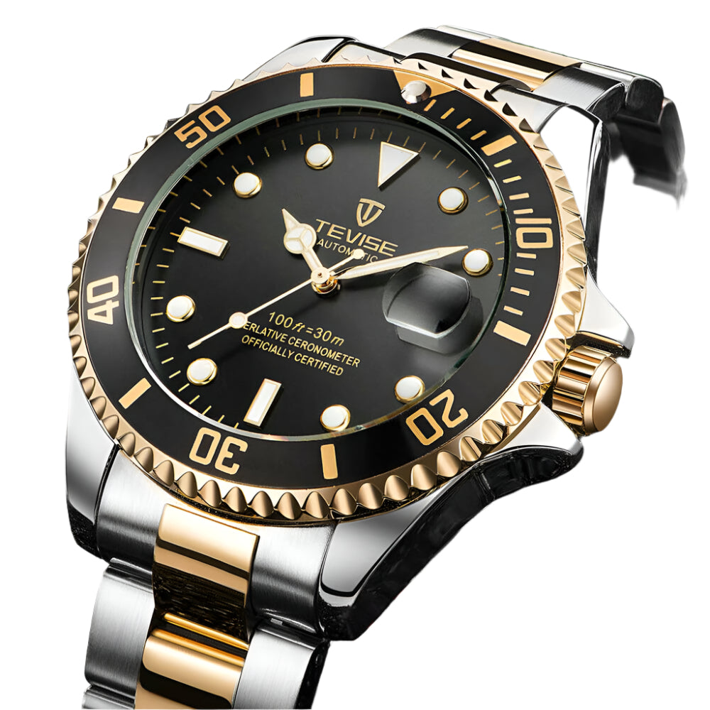 Tevise T801A Sport Automatic Silver Black/Gold