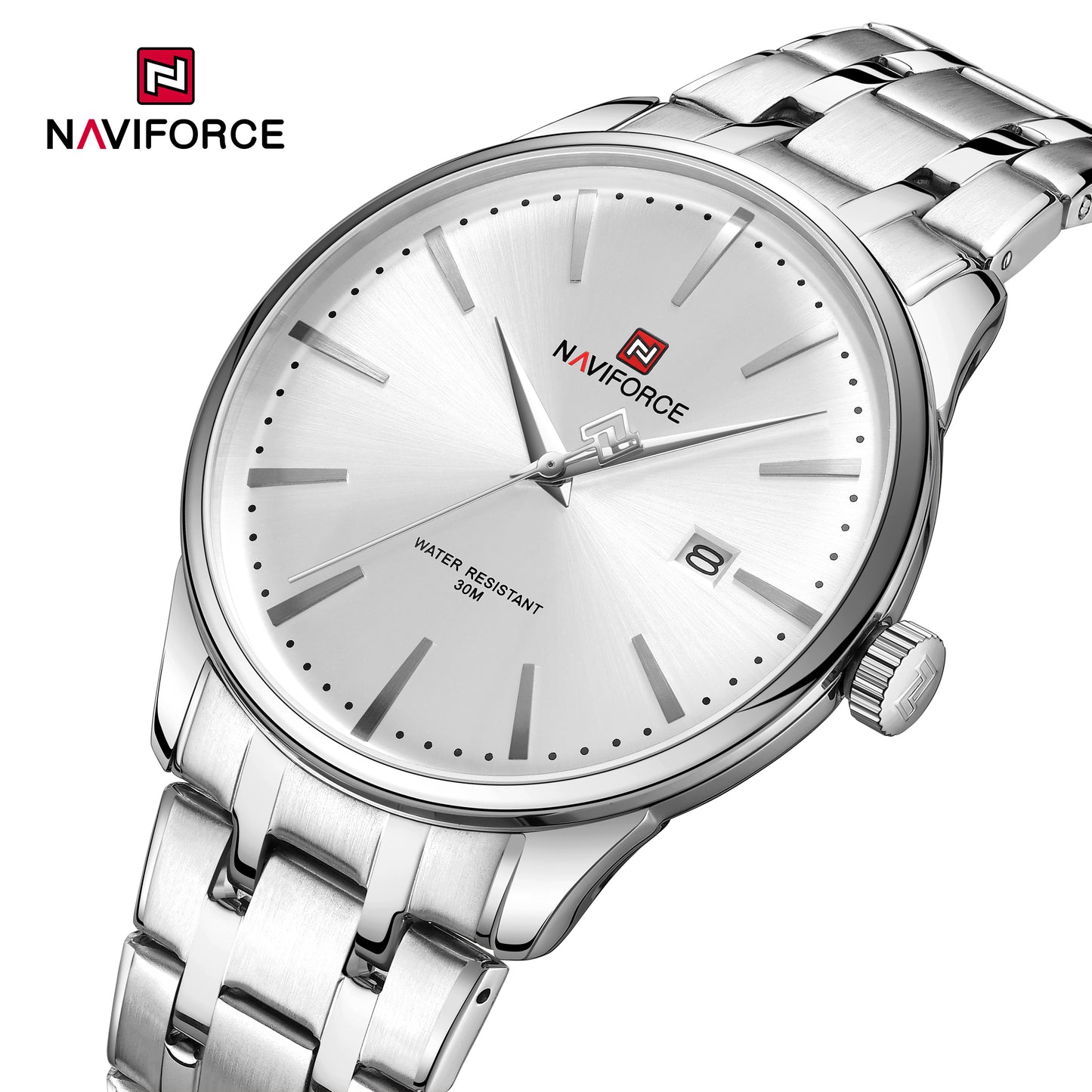 Naviforce Heritage Silver White