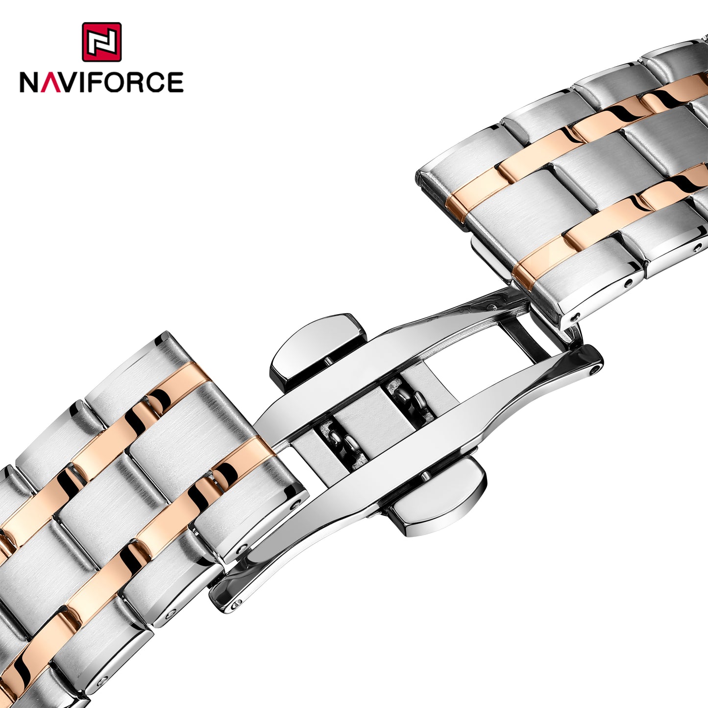 Naviforce Heritage Silver Blue/Rose gold