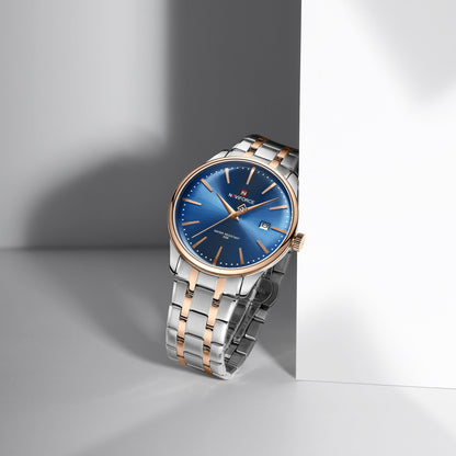 Naviforce Heritage Silver Blue/Rose gold