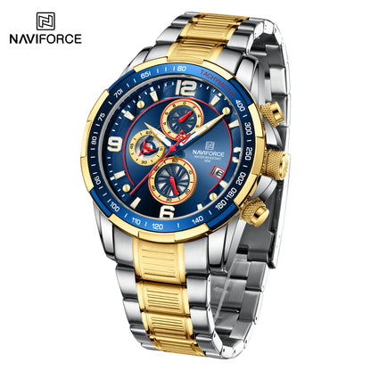 Naviforce Steelfor Silver/Gold Blue