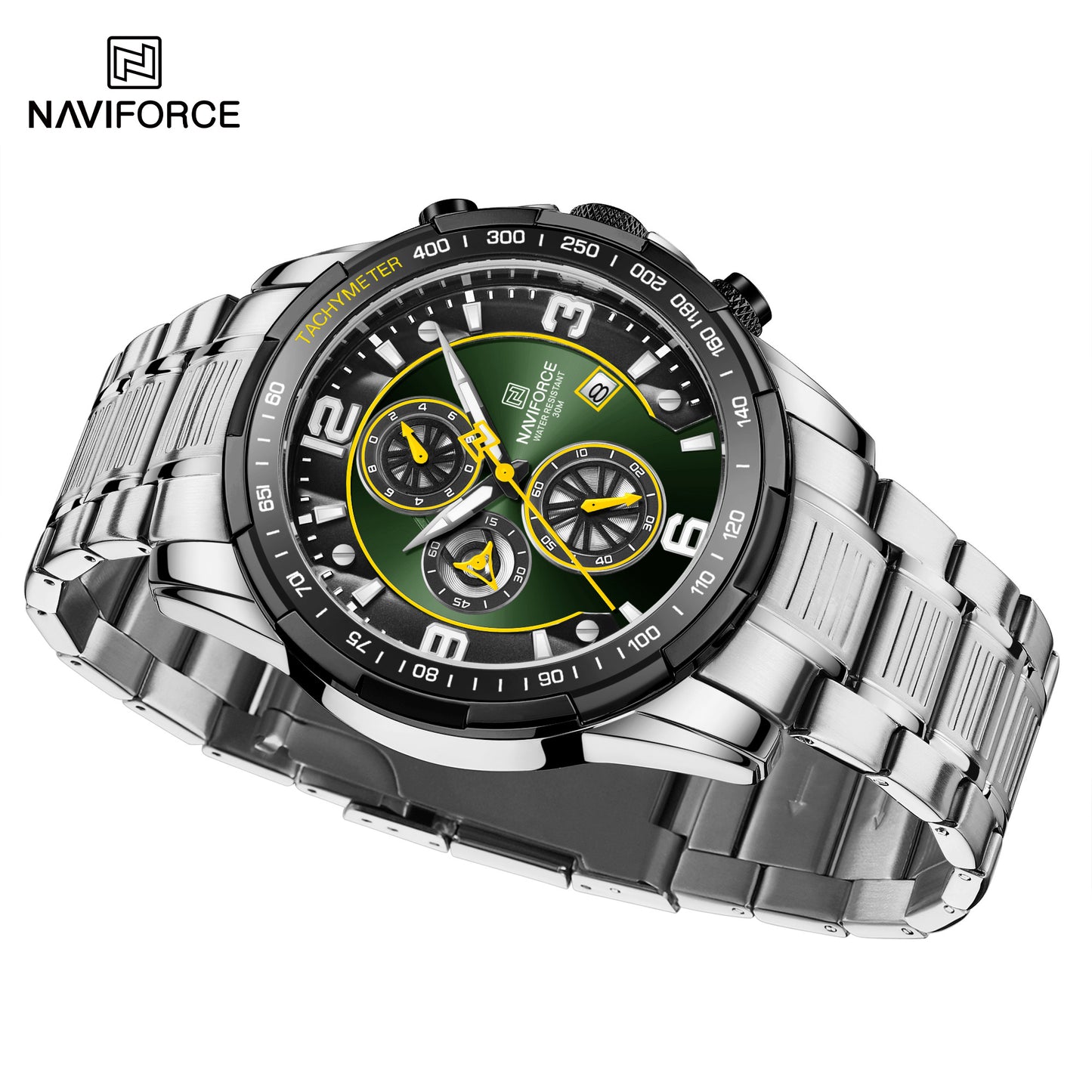 Naviforce Steelfor SIlver Green