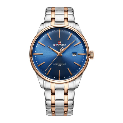 Naviforce Heritage Silver Blue/Rose gold