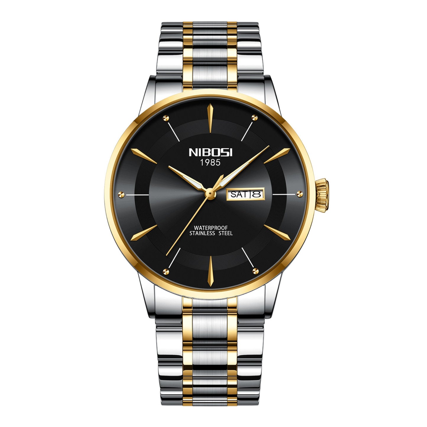 NIBOSI Revian Silver Black/Gold