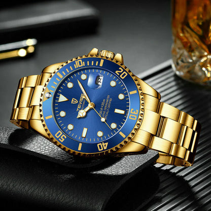 TEVISE T801A QUARTZ Sport Gold Blue