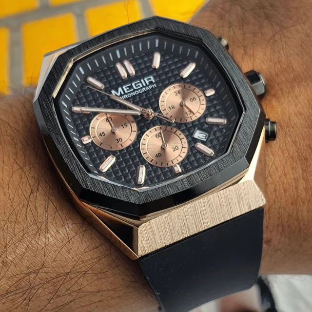 MEGIR Bexley Black Rose Gold