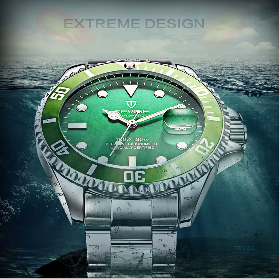 TEVISE T801A QUARTZ Sport Silver Green