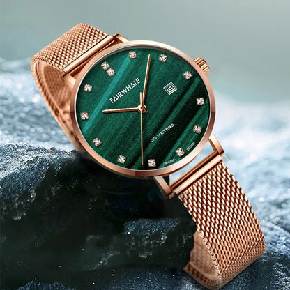 Mark Fairwhale Virelle Rose Gold Green